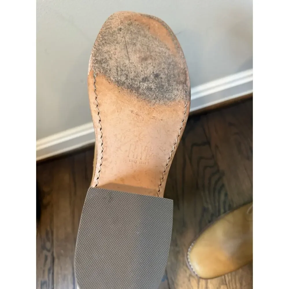 Frye Campus Banana Leather Tall Boots Women's Sz 9.5 $495 - Picture 10 of 16